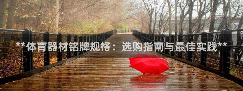 富联平台总代：**体育器材铭牌规格：选购指南与最佳实