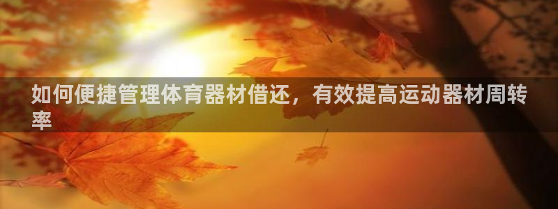 富联集团最新消息股价：如何便捷管理体育器材借还，有效