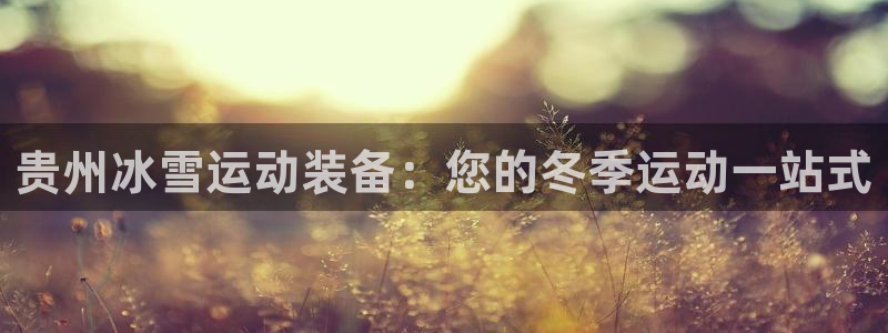 富联平台合 58534I 平台：贵州冰雪运动装备：您的冬季运