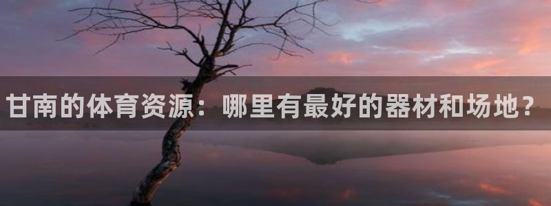 富联官网注册流程：甘南的体育资源：哪里有最好的器材和